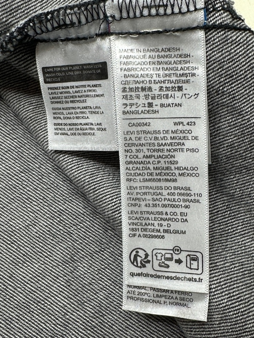 Levi's Women's Tuli Denim Mini Dress Size Large Black Stonewash '90s-Inspired - Picture 11 of 14